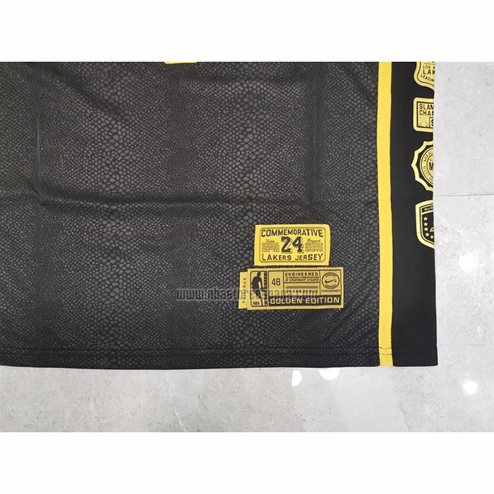 Camiseta Los Angeles Lakers Kobe Bryant NO 8 24 Retirement Negro